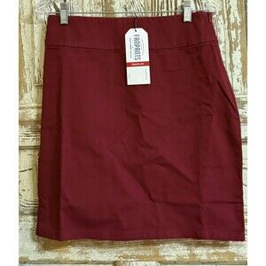 FANPANTS Cotton Twill Athletic Skirt - Burgundy - Size 2